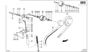 0007498660 belt tensioner for Claas Lexion 600 grain harvester