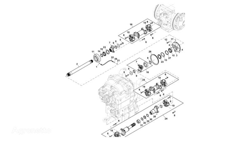 John Deere 9470RX RE585254 ( drive shaft