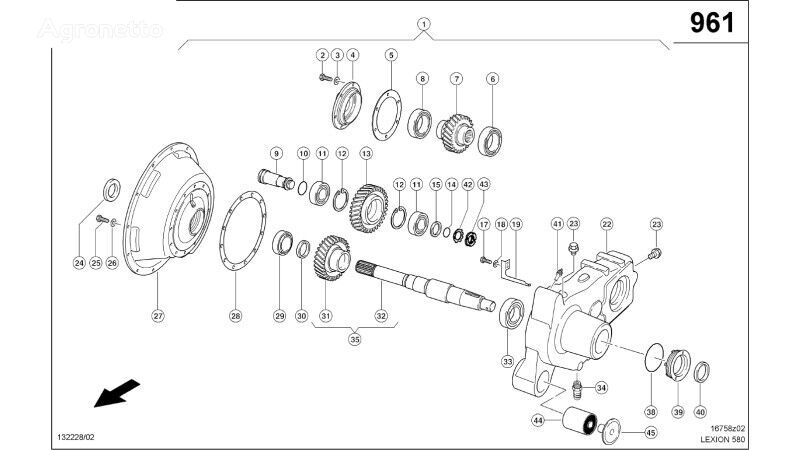 Claas Lexion 580 KOŁO POŚREDNIE  0007699890 (Przekładnia rozdzielająca gearbox