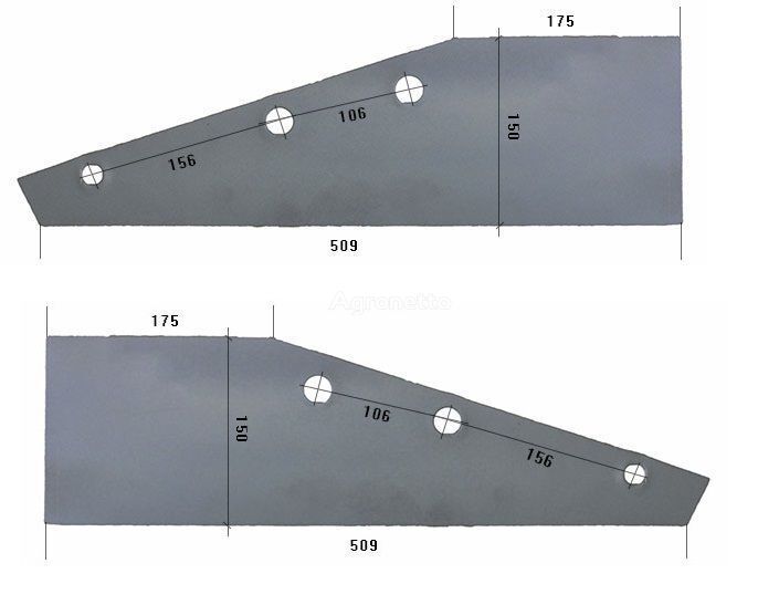 Niemeyer 21916/P 21915/L mocna stal hardox 500 landside plate for plough