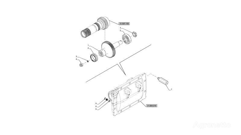 Wałek New Holland 87588102 for New Holland T6070 wheel tractor