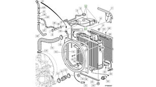 L116423 radiator hose for John Deere 6820 6920 6920S wheel tractor